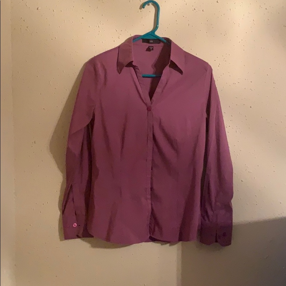 Purple long sleeve button up